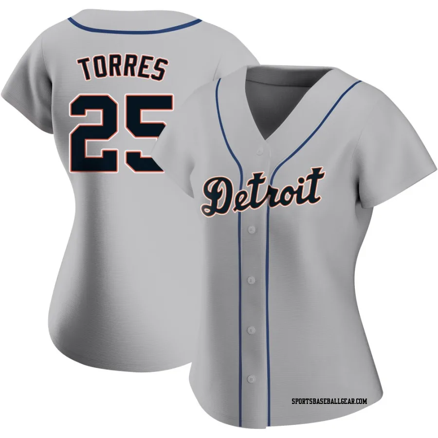 Gleyber Torres Women's Detroit Tigers Gray Authentic Road Jersey