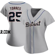 Gleyber Torres Women's Detroit Tigers Gray Replica Road Jersey