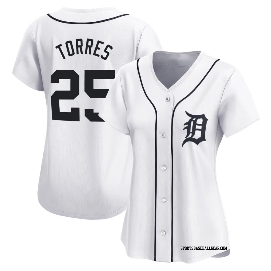 Gleyber Torres Women's Detroit Tigers White Limited Home Jersey