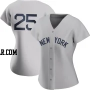 Gleyber Torres Women's New York Yankees Gray Authentic 2021 Field of Dreams Jersey