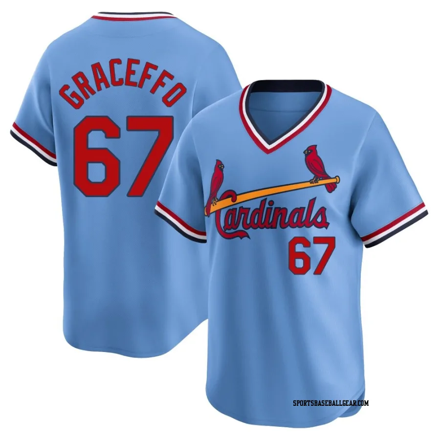 Gordon Graceffo Men's St. Louis Cardinals Light Blue Limited Cooperstown Collection Jersey