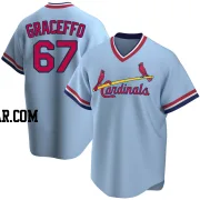 Gordon Graceffo Men's St. Louis Cardinals Light Blue Replica Road Cooperstown Collection Jersey