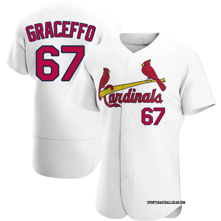 Gordon Graceffo Men's St. Louis Cardinals White Authentic Home Jersey