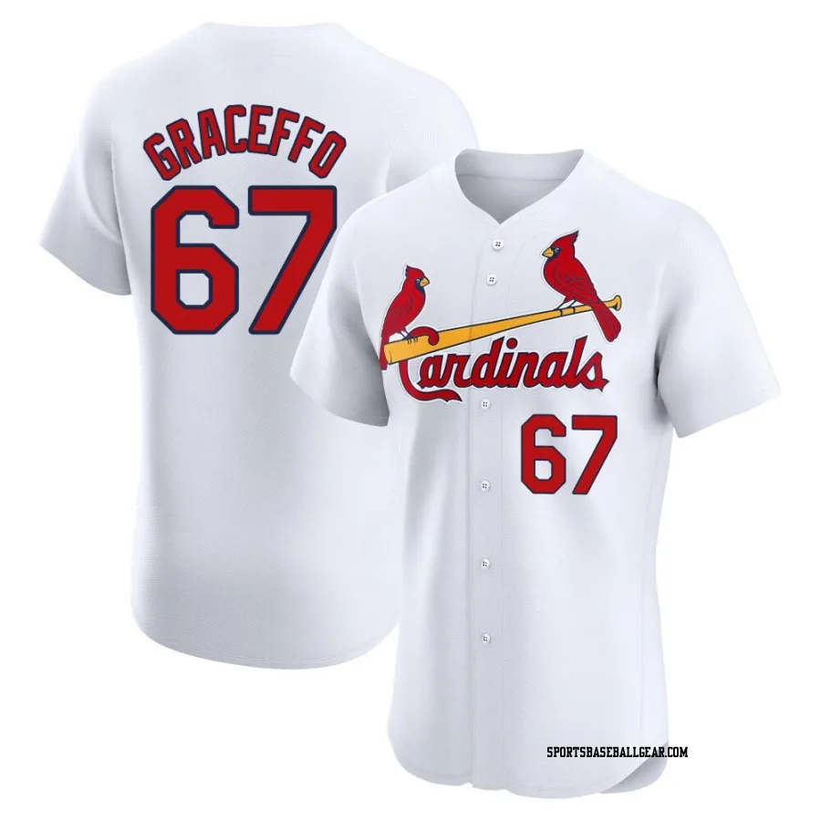 Gordon Graceffo Men's St. Louis Cardinals White Elite Home Jersey