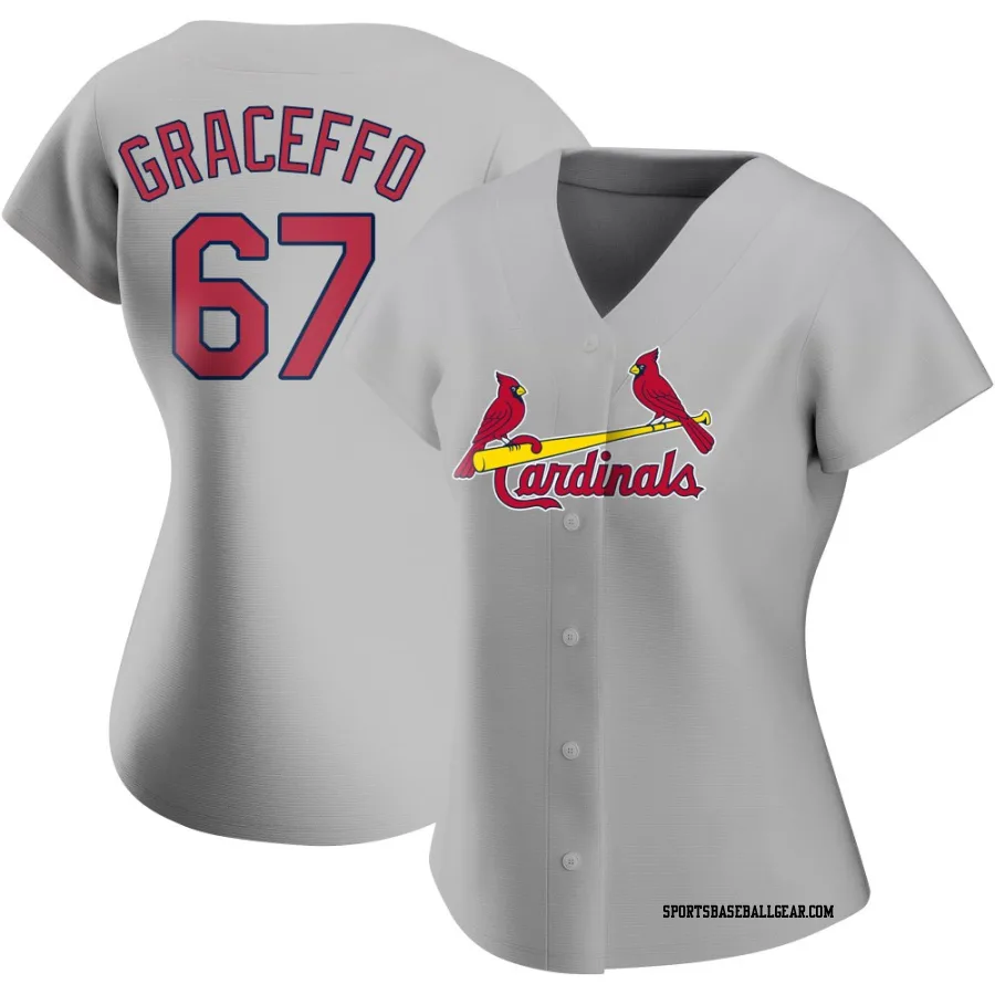 Gordon Graceffo Women's St. Louis Cardinals Gray Authentic Road Jersey