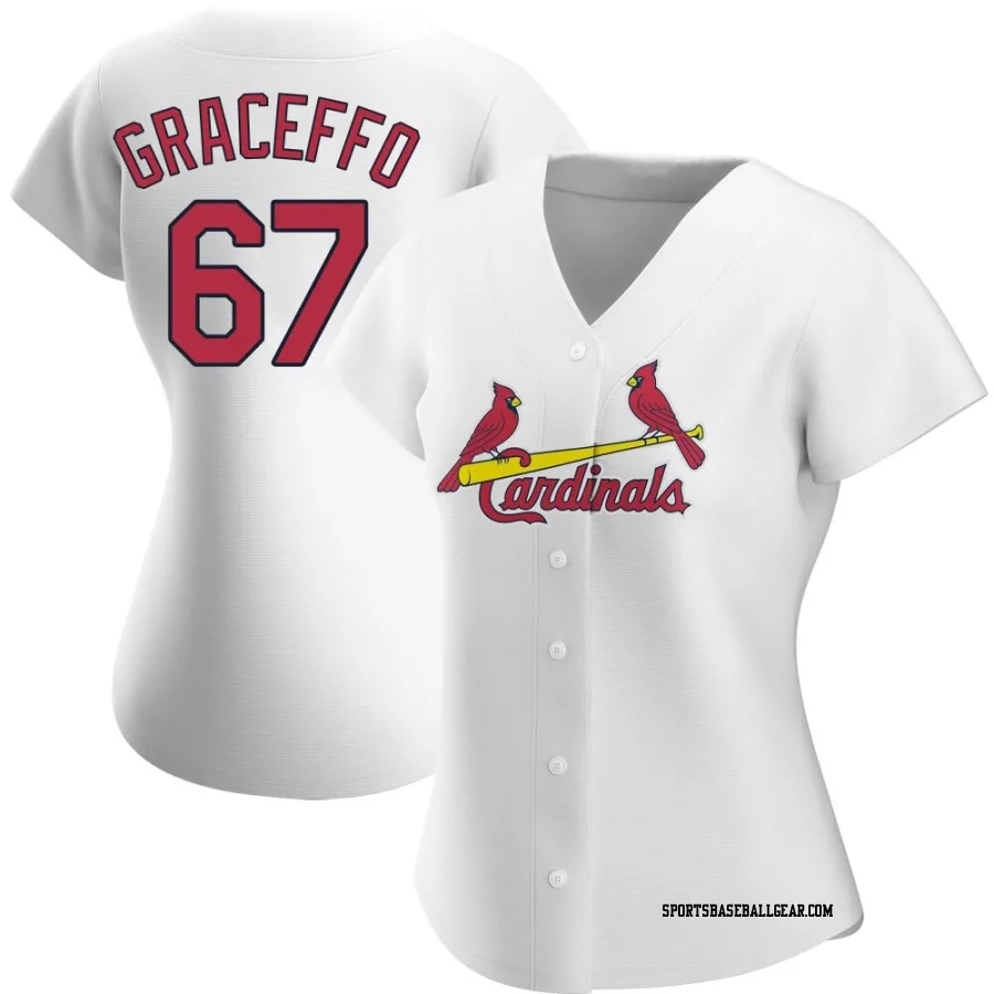 Gordon Graceffo Women's St. Louis Cardinals White Authentic Home Jersey