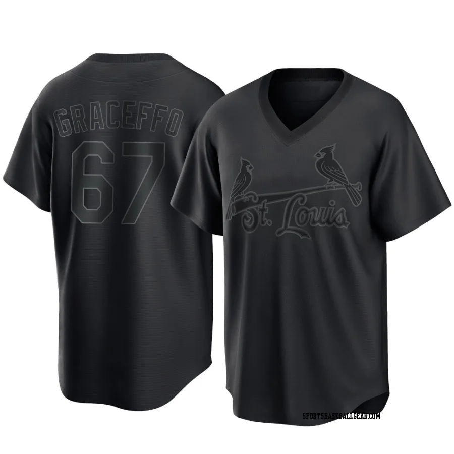 Gordon Graceffo Youth St. Louis Cardinals Black Replica Pitch Fashion Jersey