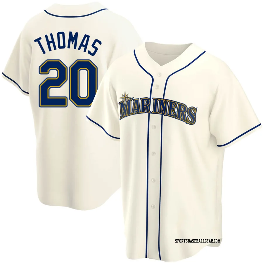 Gorman Thomas Men's Seattle Mariners Cream Replica Alternate Jersey