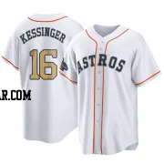 Grae Kessinger Men's Houston Astros Gold Replica White 2023 Collection Jersey