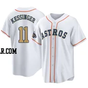 Grae Kessinger Men's Houston Astros Gold Replica White 2023 Collection Jersey