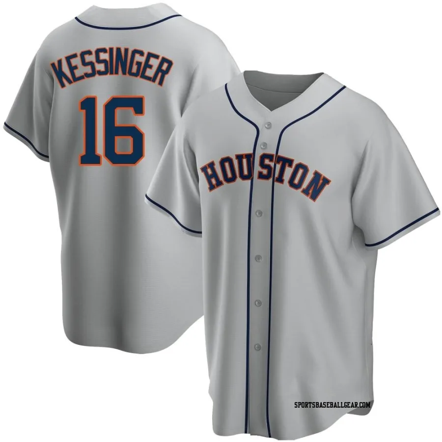 Grae Kessinger Men's Houston Astros Gray Replica Road Jersey