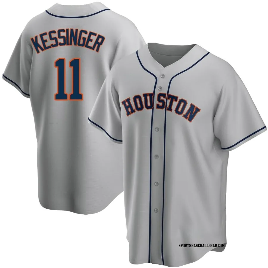 Grae Kessinger Men's Houston Astros Gray Replica Road Jersey