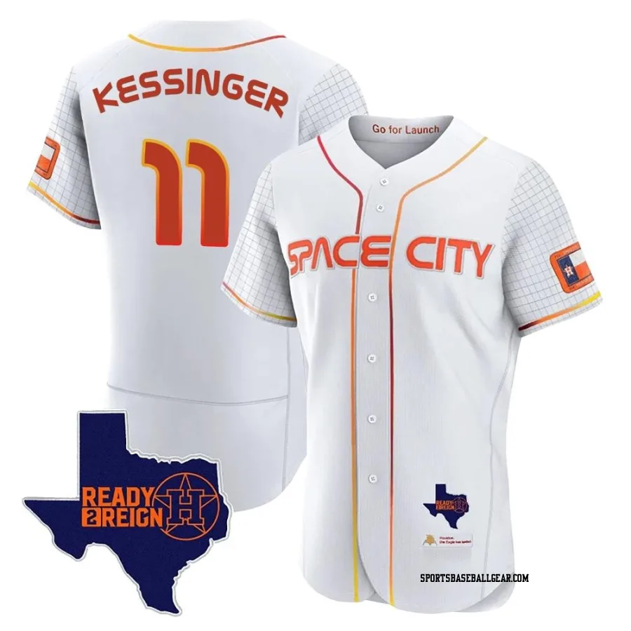 Grae Kessinger Men's Houston Astros White Authentic 2023 Space City Ready 2 Reign Flex Base Jersey