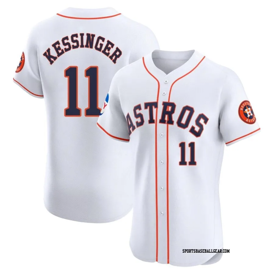 Grae Kessinger Men's Houston Astros White Elite Home Patch Jersey