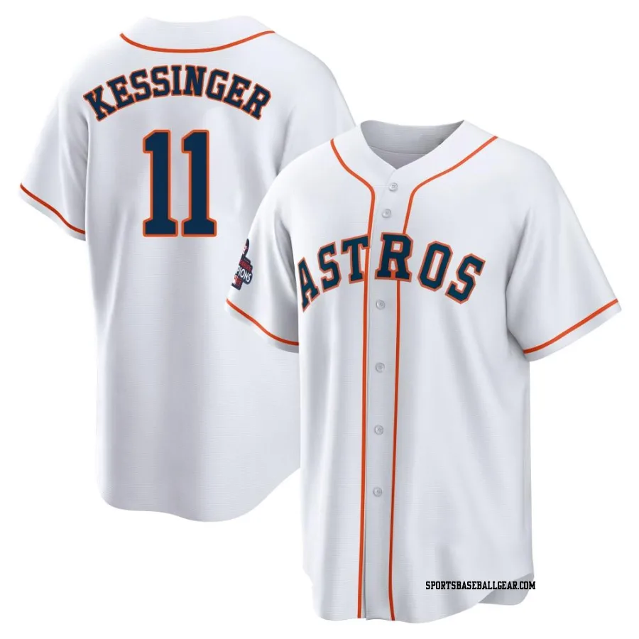 Grae Kessinger Men's Houston Astros White Replica 2022 World Series Champions Home Jersey