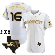 Grae Kessinger Men's Houston Astros White/Gold Authentic 2023 Space City Ready 2 Reign Flex Base Jersey