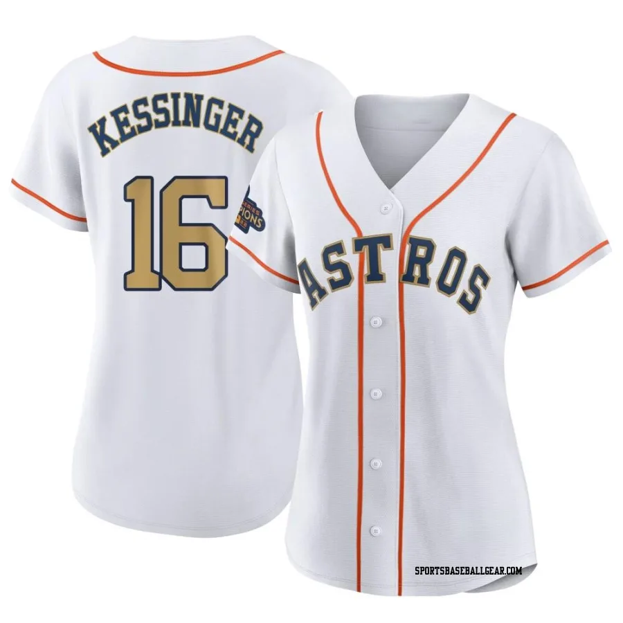 Grae Kessinger Women's Houston Astros Gold Authentic White 2023 Collection Jersey