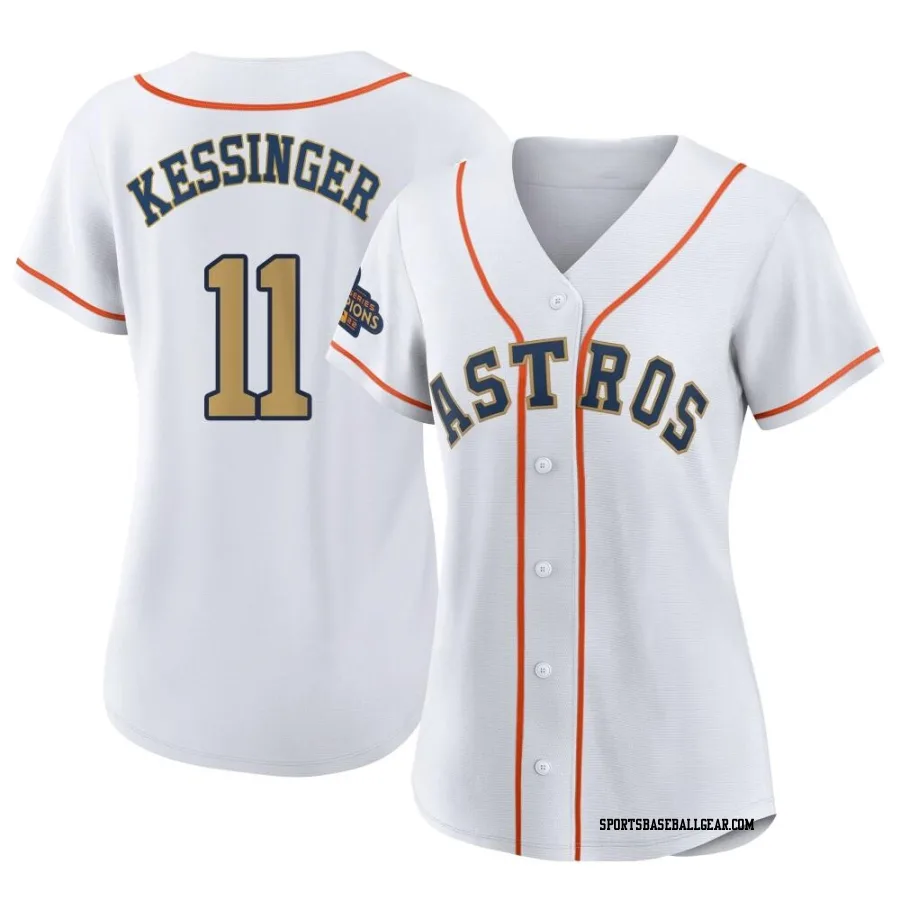 Grae Kessinger Women's Houston Astros Gold Authentic White 2023 Collection Jersey