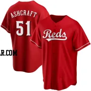 Graham Ashcraft Men's Cincinnati Reds Red Replica Alternate Jersey