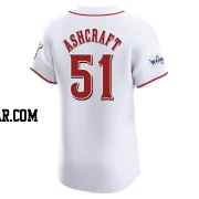 Graham Ashcraft Men's Cincinnati Reds White Elite Home Patch Jersey