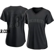 Graham Ashcraft Women's Cincinnati Reds Black Replica Pitch Fashion Jersey