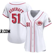 Graham Ashcraft Women's Cincinnati Reds White Limited Home Jersey