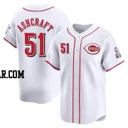 Graham Ashcraft Youth Cincinnati Reds White Limited Home Jersey