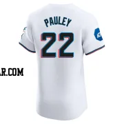 Graham Pauley Men's Miami Marlins White Elite Home Patch Jersey