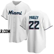 Graham Pauley Men's Miami Marlins White Replica Home Jersey