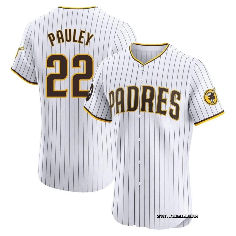 Graham Pauley Men's San Diego Padres White Elite Home Patch Jersey