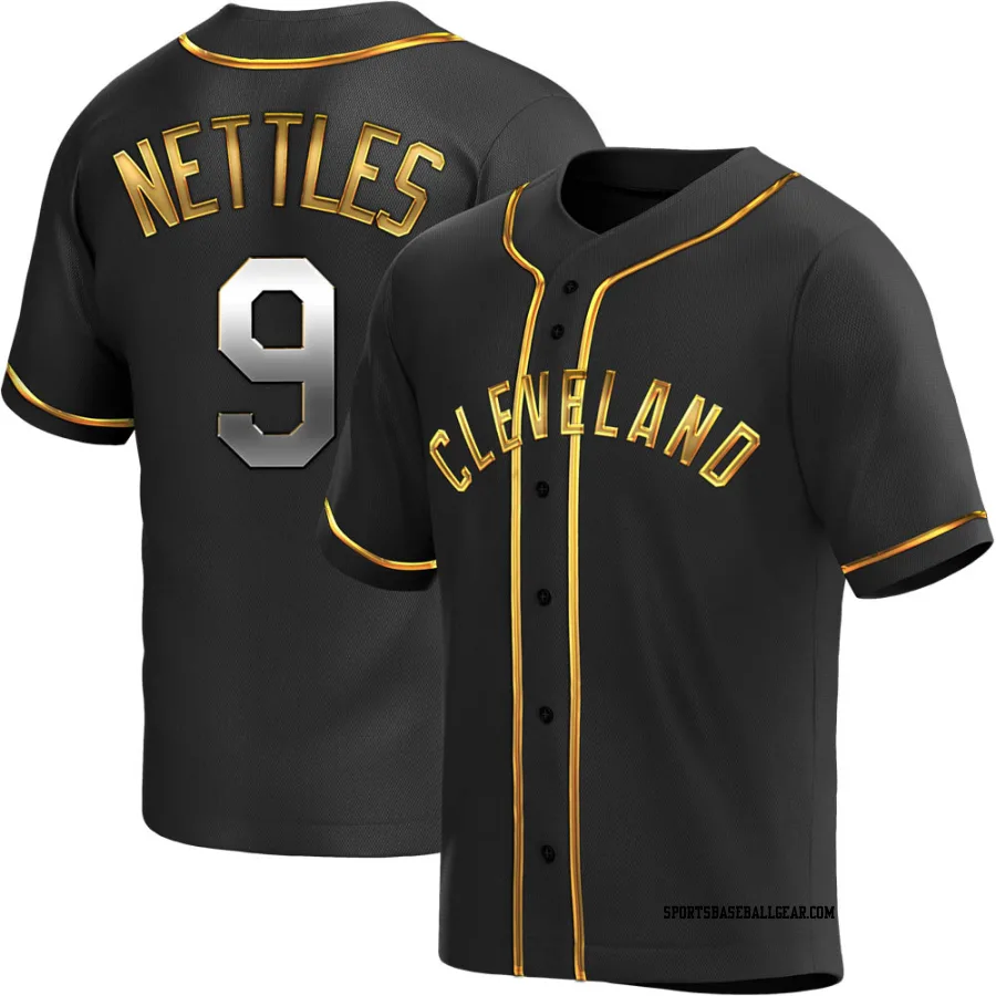 Graig Nettles Men's Cleveland Guardians Black Golden Replica Alternate Jersey