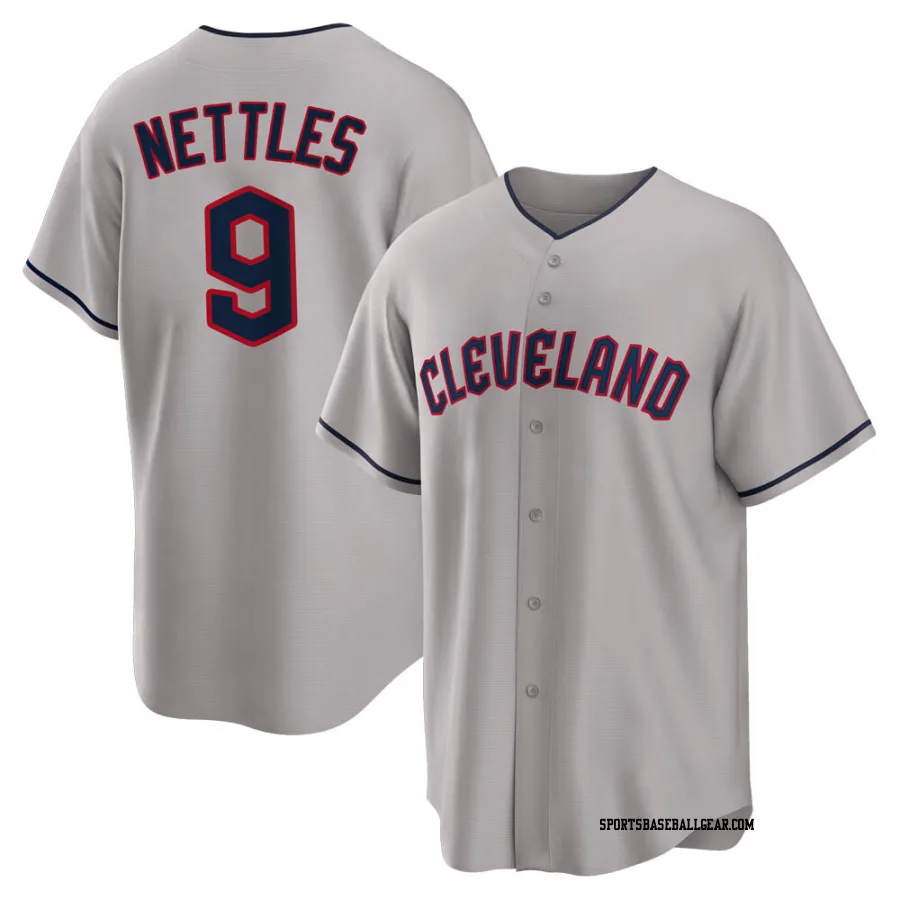 Graig Nettles Men's Cleveland Guardians Gray Replica Road Jersey