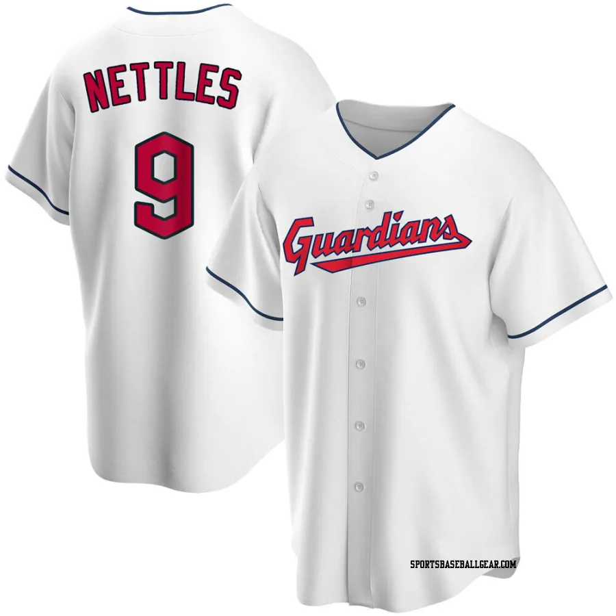 Graig Nettles Men's Cleveland Guardians White Replica Home Jersey