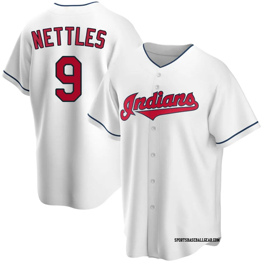 Graig Nettles Men's Cleveland Guardians White Replica Home Jersey