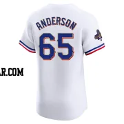 Grant Anderson Men's Texas Rangers Gold Elite White 2024 Collection Jersey