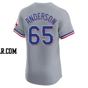 Grant Anderson Men's Texas Rangers Gray Elite Road Jersey