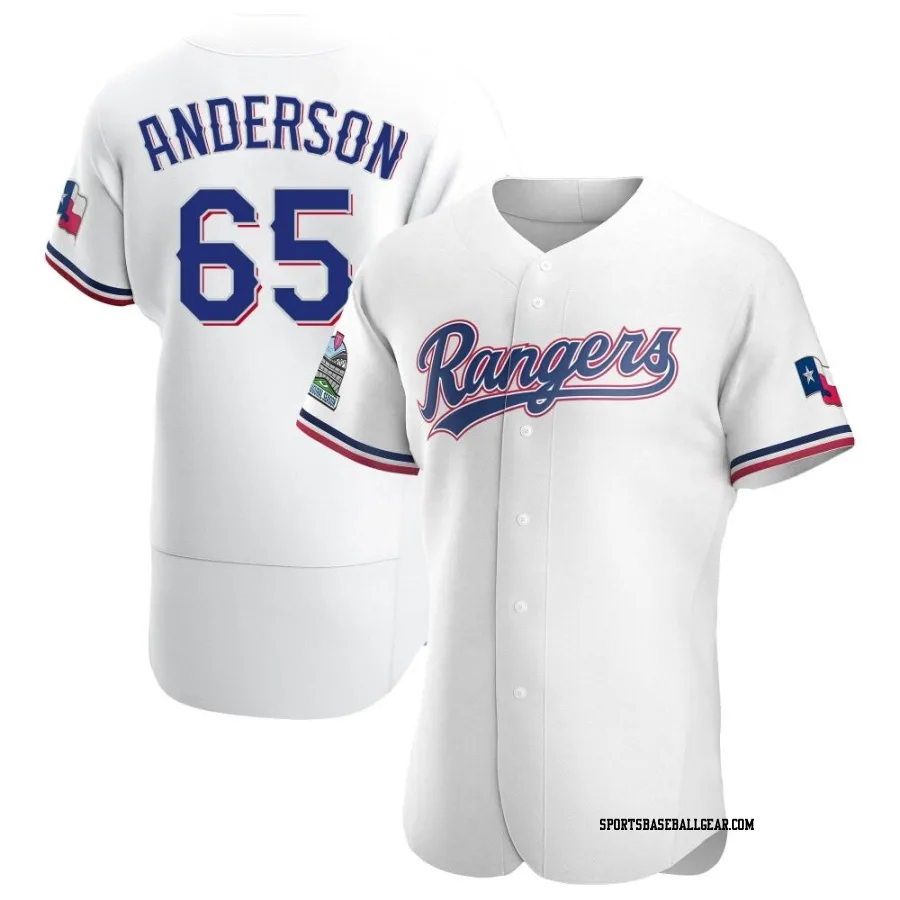 Grant Anderson Men's Texas Rangers White Authentic Home Jersey