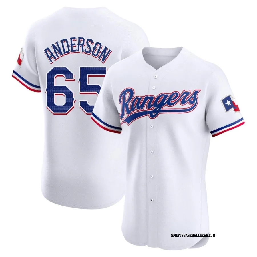 Grant Anderson Men's Texas Rangers White Elite Home Jersey