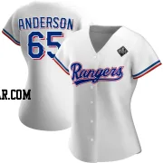 Grant Anderson Women's Texas Rangers White Authentic Home 2023 World Series Jersey