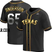 Grant Anderson Youth Texas Rangers Black Golden Replica Alternate 2023 World Series Jersey