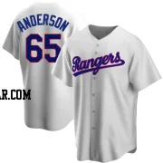 Grant Anderson Youth Texas Rangers White Replica Home Cooperstown Collection Jersey