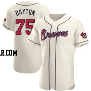 Grant Dayton Men's Atlanta Braves Cream Authentic Alternate Jersey