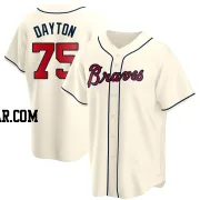 Grant Dayton Men's Atlanta Braves Cream Replica Alternate Jersey