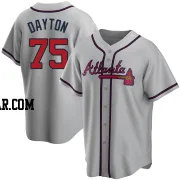 Grant Dayton Men's Atlanta Braves Gray Replica Road Jersey