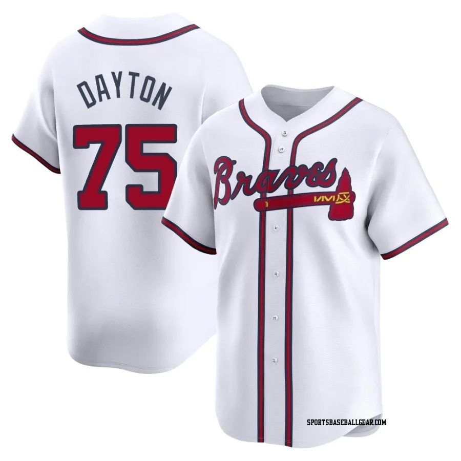 Grant Dayton Men's Atlanta Braves White Limited Home Jersey