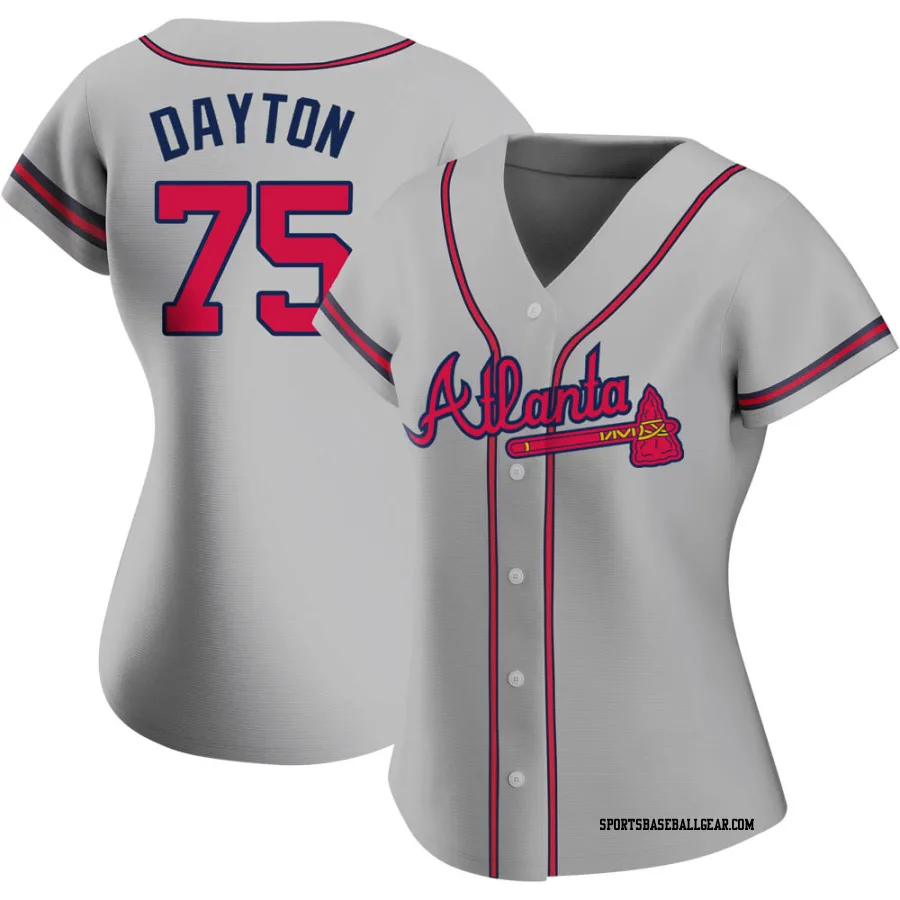 Grant Dayton Women's Atlanta Braves Gray Authentic Road Jersey