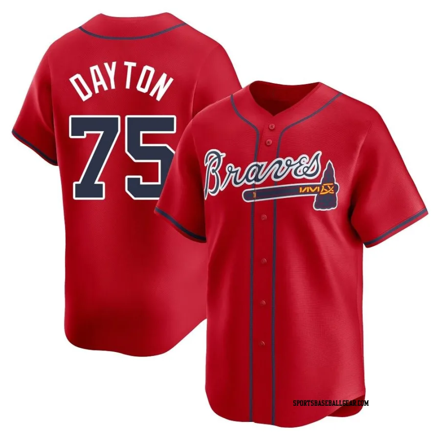 Grant Dayton Youth Atlanta Braves Red Limited Alternate Jersey