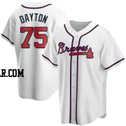 Grant Dayton Youth Atlanta Braves White Replica Home Jersey