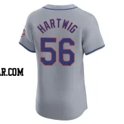 Grant Hartwig Men's New York Mets Gray Elite Road Jersey