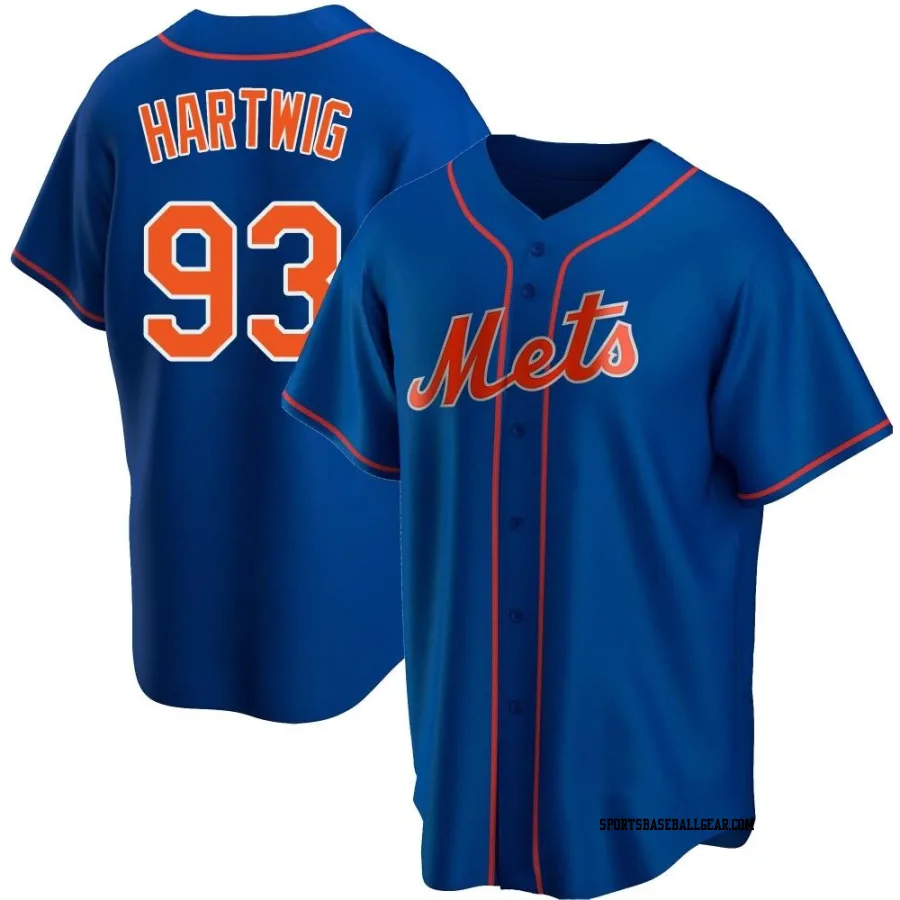 Grant Hartwig Men's New York Mets Royal Replica Alternate Jersey